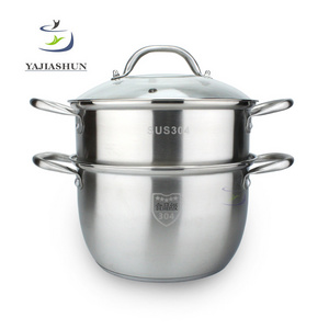 Food Grade 3 layer Stainless Steel Steamer Pot Commercial Seafood Steamer