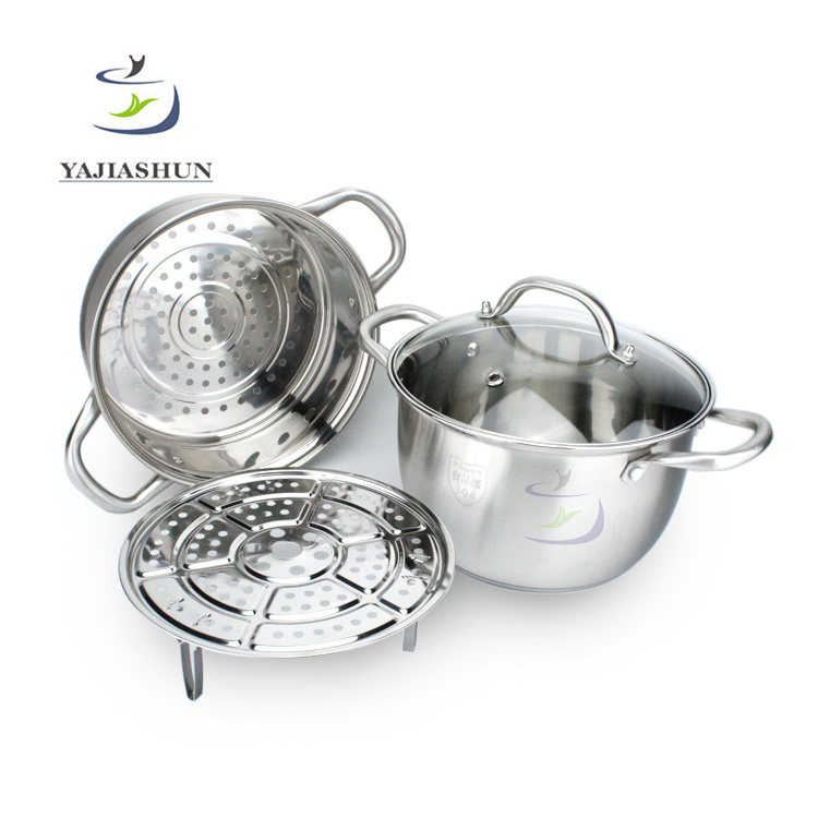 Food Grade 3 layer Stainless Steel Steamer Pot Commercial Seafood Steamer