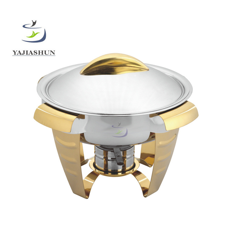 Commercial Buffet Chaffing Dishes Catering Luxury Restaurant Stainless Steel Gold Chafing Dish Food Warmer