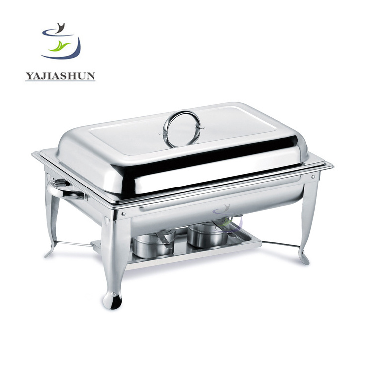 Wholesale chafing dish rectangle buffet food warmer stainless steel chafing dishes for hotels and restaurants