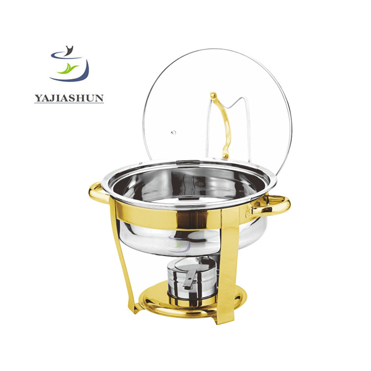 Economic Chafing Dish Stainless Steel Hotel Chafer Buffet Food Warmer Hotel Restaurant Round Chafing Dish Food Warmer