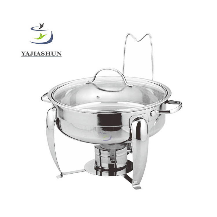 Economic Chafing Dish Stainless Steel Hotel Chafer Buffet Food Warmer Hotel Restaurant Round Chafing Dish Food Warmer