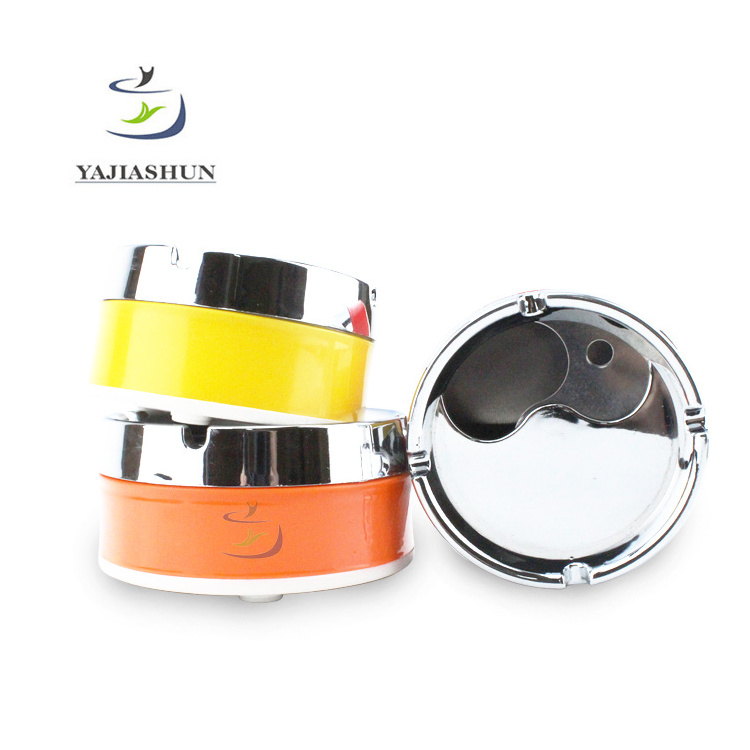 Hot Selling Colorful Plastic Portable Led Ashtray, Stainless Steel Indoor Ashtray Custom Logo