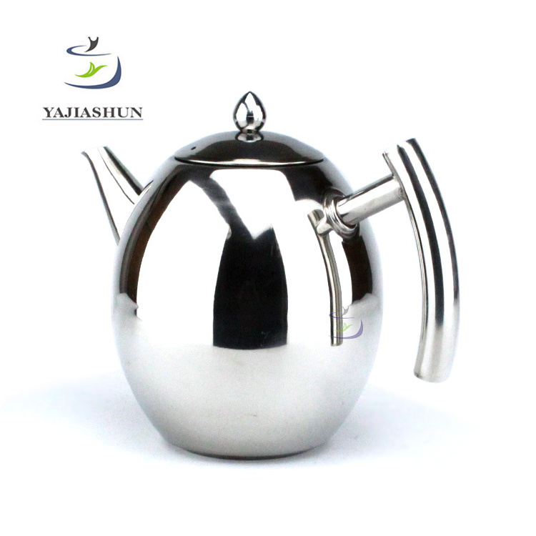 Top Grade Oval Stainless Steel Chinese Tea Kettle Coffee Pot With Filter Water Pots & Kettles