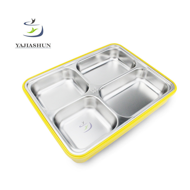 Wholesale Easy Cleaning Silicone Leakproof Stainless Steel Bento Lunch Box Container Tiffin Box For Lunch