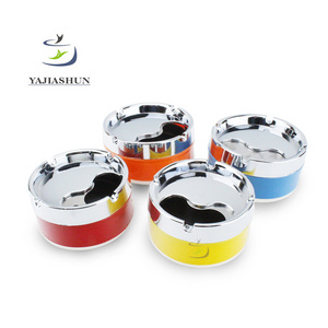 Hot Selling Colorful Plastic Portable Led Ashtray, Stainless Steel Indoor Ashtray Custom Logo