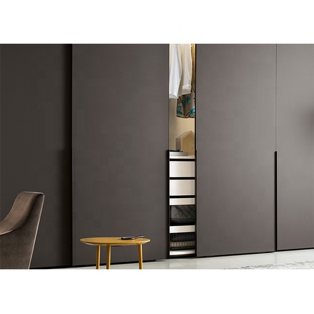 Sliding doors modular bedroom wardrobe cabinet with drawers