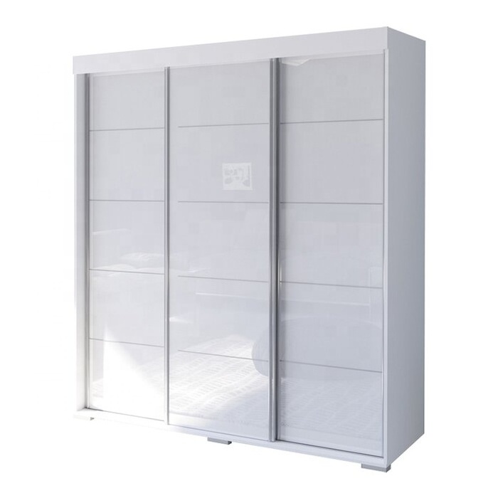 3 sliding doors modern high gloss simple wardrobe designs