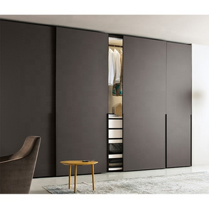 Sliding doors modular bedroom wardrobe cabinet with drawers