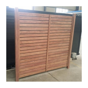 Modern design modular fence aluminum metal courtyard privacy lath fence panel outdoor garden fence