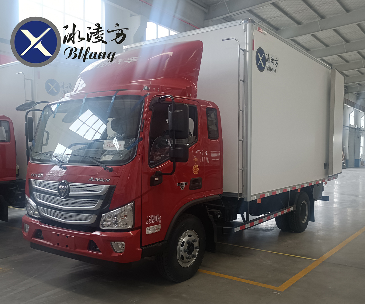 FOTON 4x2 1T Free customization Sandwich panel Refrigerated truck vegetable transport freezer Refrigerator Light truck For Sale