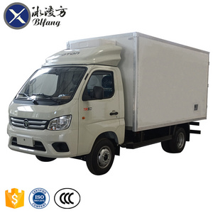 Foton 4x2 1T Mini gasoline Refrigerator Truck customization transport vegetable Meat egg freezer Refrigerated truck For Sale