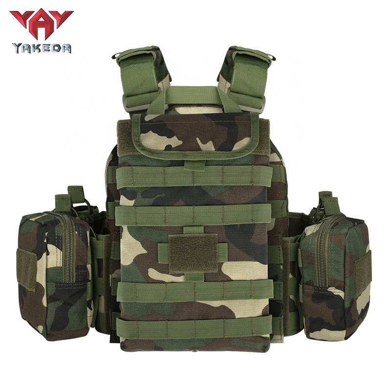 YAKEDA Wholesale Camouflage Woodland OCP Molle Chaleco Tactico Plate Carrier Tactical Vest with Crotch Protection