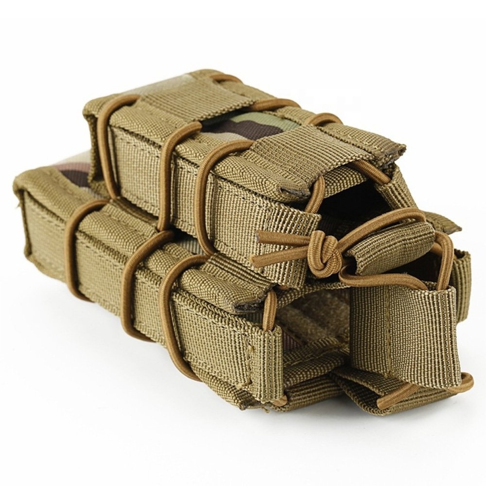 YAKEDA Single double Kangroo Clip tactico Molle Elastic Mag Tactical Magazine Pouch