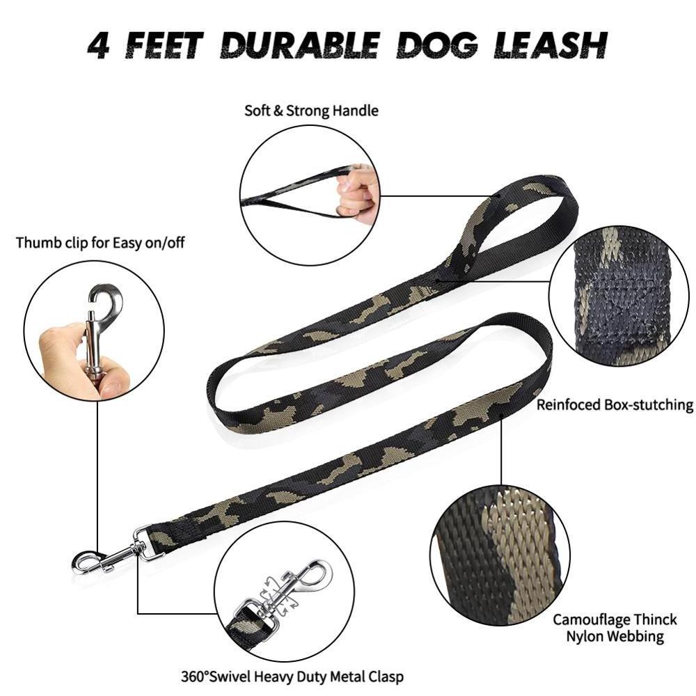 YAKEDA nylon pet adjustable small medium large dog collar and leash set