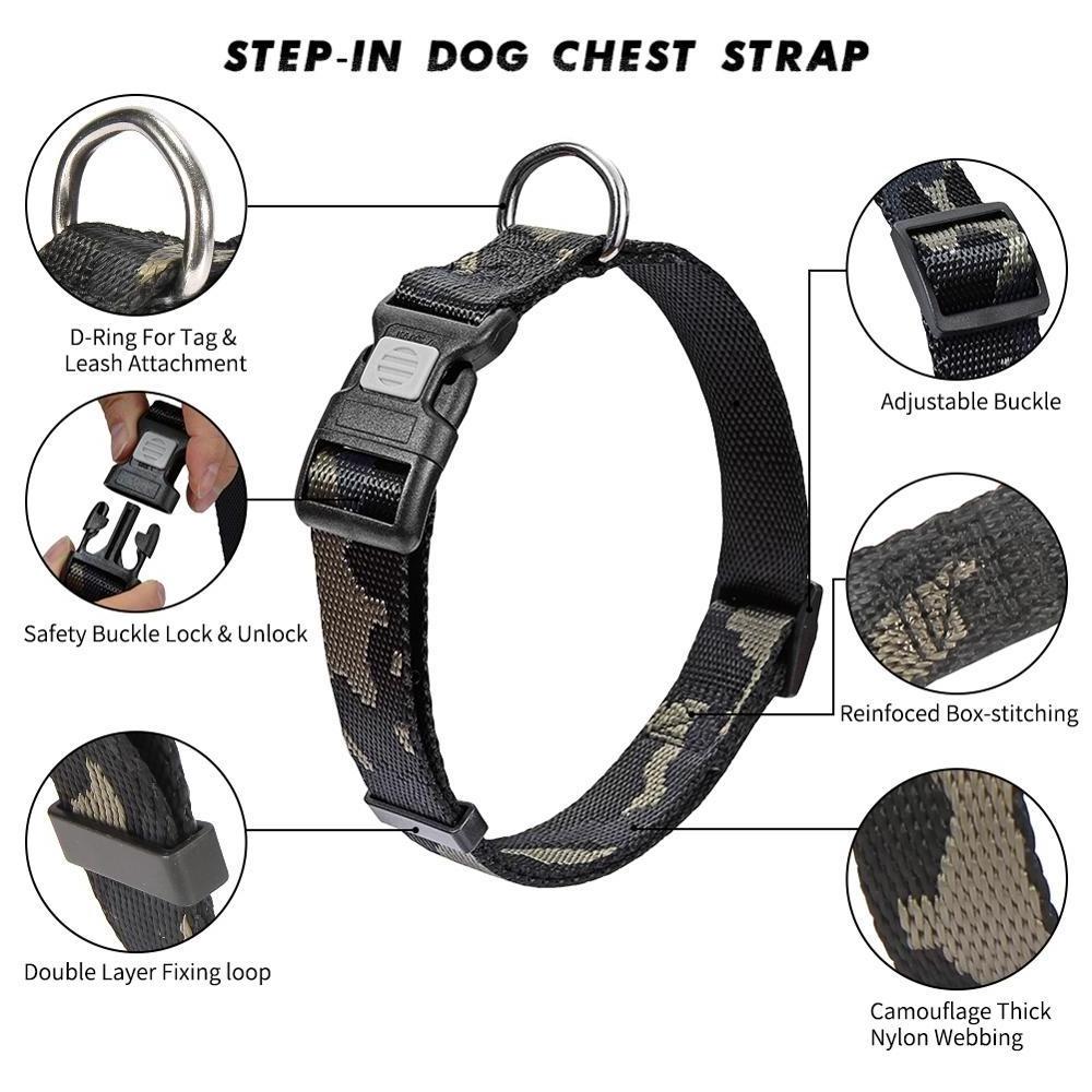 YAKEDA nylon pet adjustable small medium large dog collar and leash set