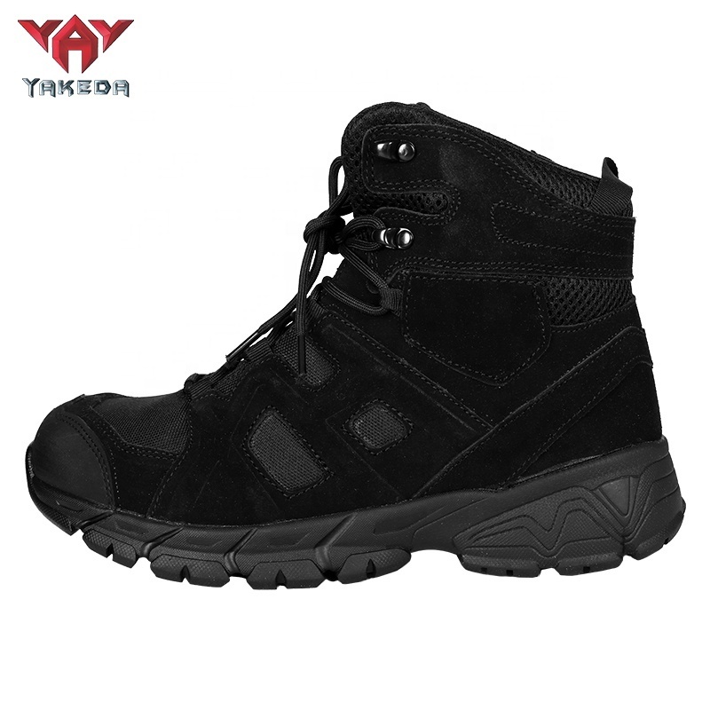 YAKEDA Waterproof Brown Black Combat Men Boots Genuine Leather Botas Tactico Tactical Boot