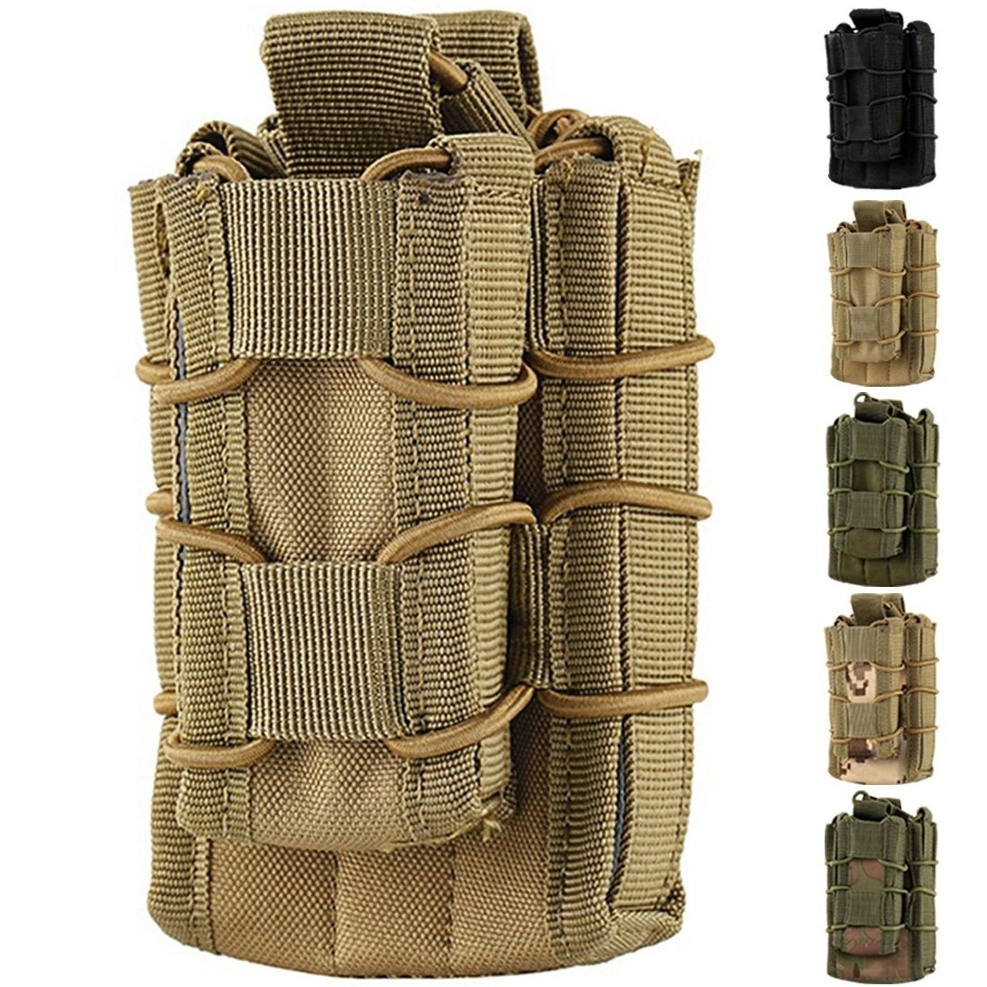 YAKEDA Single double Kangroo Clip tactico Molle Elastic Mag Tactical Magazine Pouch