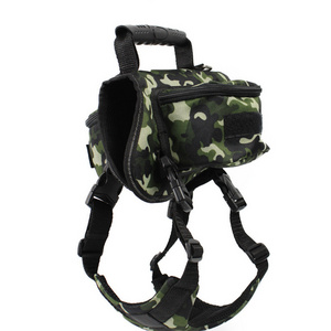 Yakeda Dog Harness Pet Supplies Bag Outdoor Ropa Para Mascota Travel Hiking Camo Tactical Dog Saddle Tactical Vest Dog