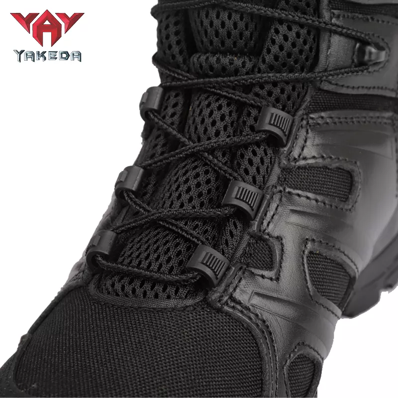 YAKEDA Durable Leather Combat Shoes Botas Para Hombre Men Hiking Rafale Askeri Waterproof Tactical Boots Erkek Training Botas