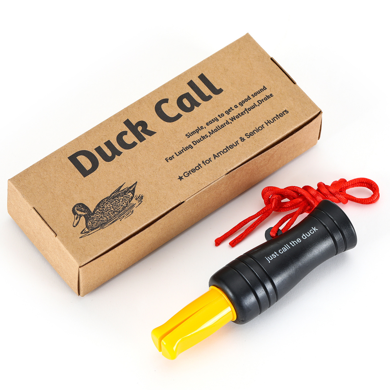 Yakeda Hunting Duck Call Acrylic Mallard Plastic Whistle Sling Goose Decoy Outdoor Tactical Hunting Duck Call Whistle