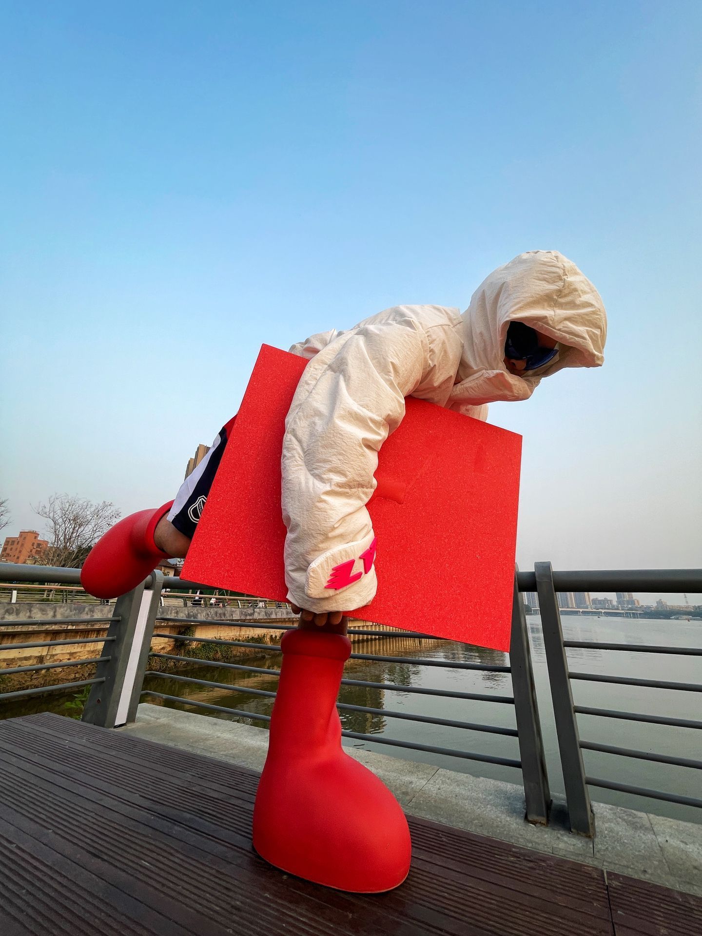 EVA Fashion Cartoon Child Rain Knee High Show Shoes Toddler Boys Girls Astro Boot Women Men's Big Red Boots