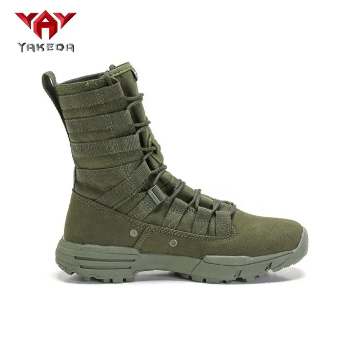 YAKEDA Outdoor Combat Black Hiking Camping Waterproof Army Green Botas Hombre Tactical Gear for Men Safety Tactical Boots