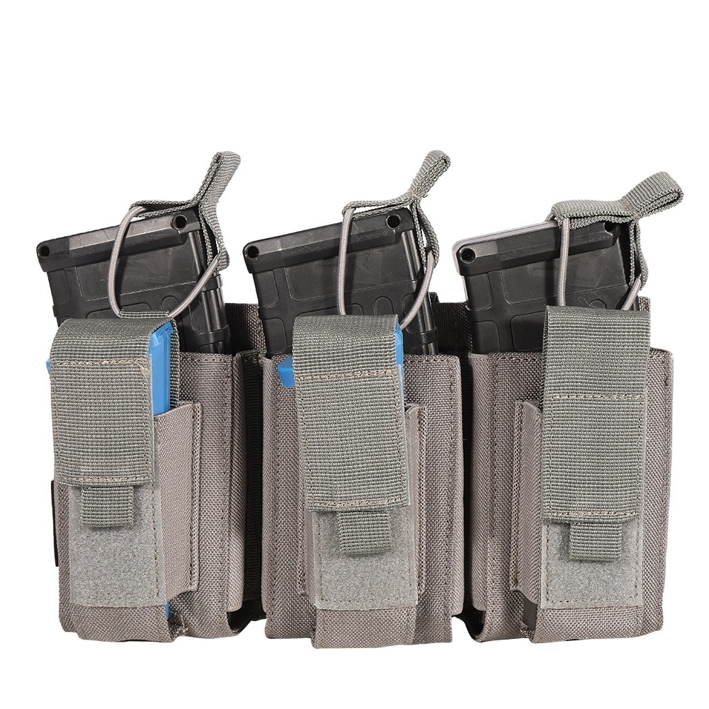 Yakeda Triple Magazine Pouch Tactical Holder Small Bag Kangaroo Outdoor Combat Training Mag Pouch Tactical Holster