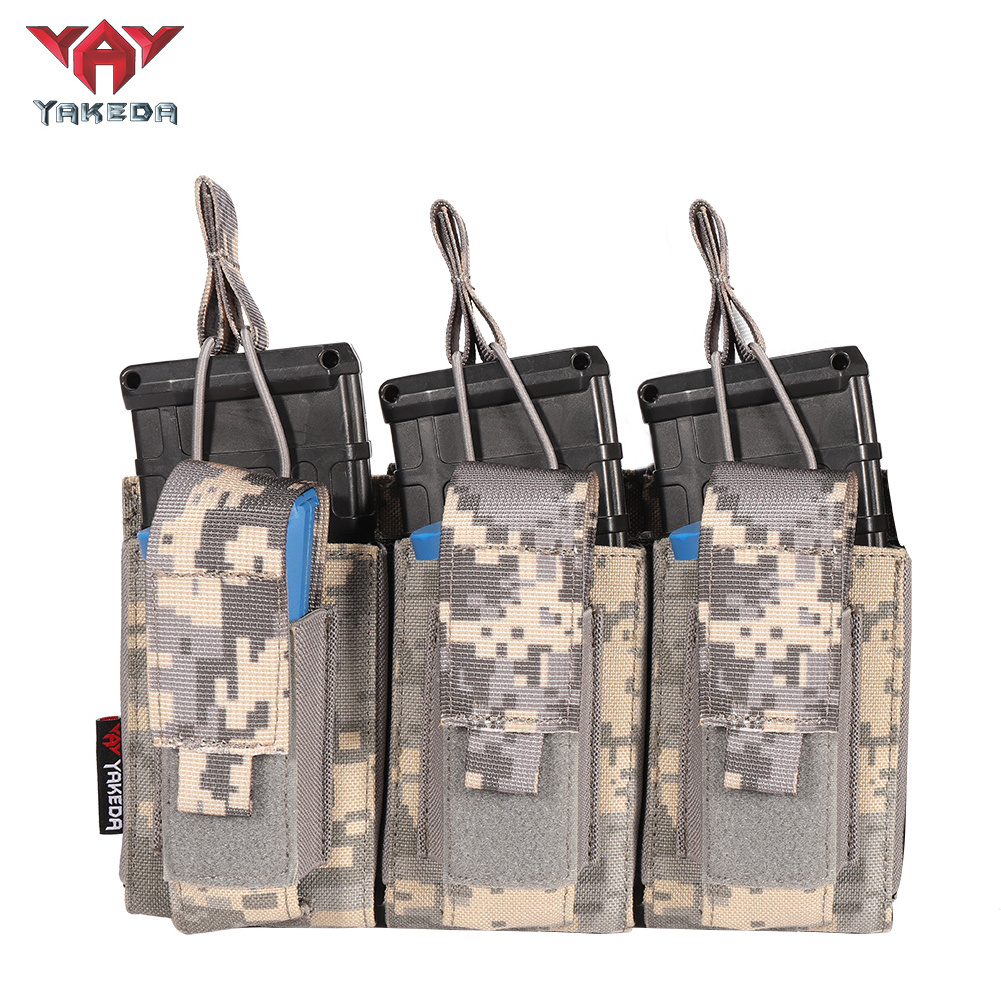 Yakeda Tactical Mag Pouch 1000D Polyester Holster Equipo Tactico Holder Small Bag Combat Kangaroo Tool Triple Magazine Pouches