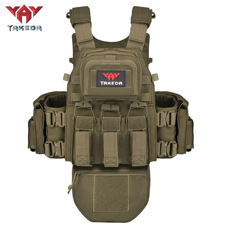 Yakeda Chaleco Tactico Camouflage Safety Vest Molle Pouch Outdoor Combat Training Plate Carrier Quick Release Tactical Vest