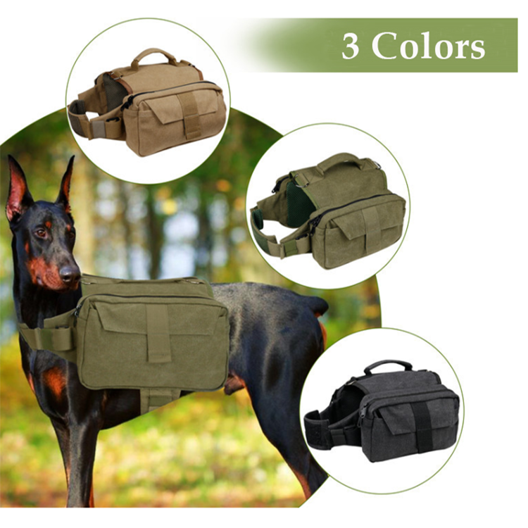 Yakeda Dog Collar Pet Saddle Bag Ropa Para Mascotas Pouch Heavy Carry Pouches Self Tactical Harness Dog