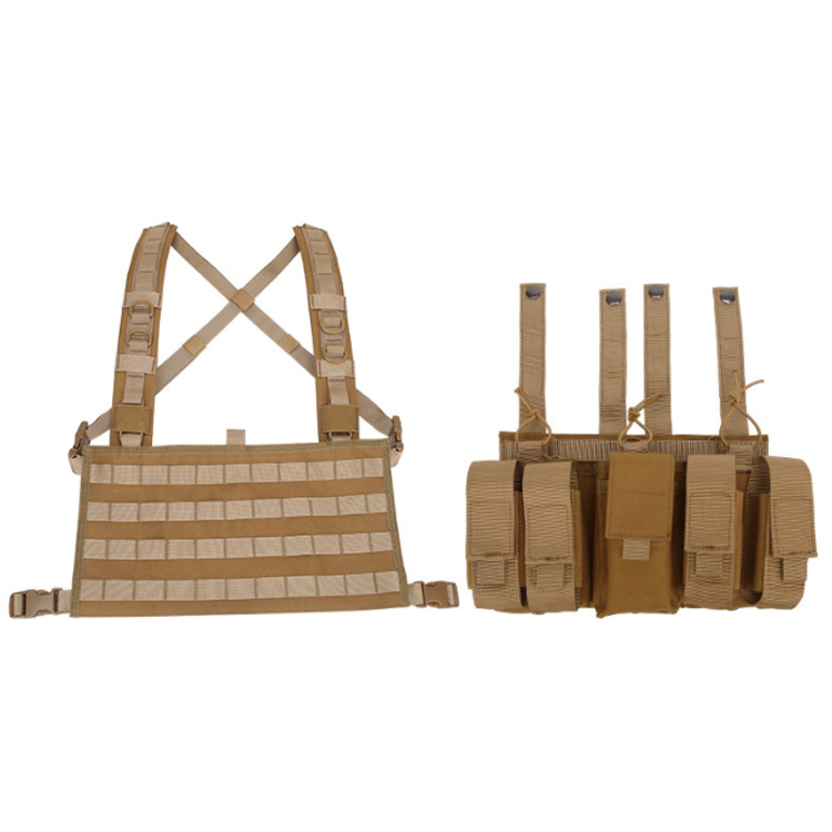 YAKEDA Amunition Magazine Pouches Plate Carrier Harness Weight Oxford Fabric 600D MOLLE Chest Rig Tactical Vest