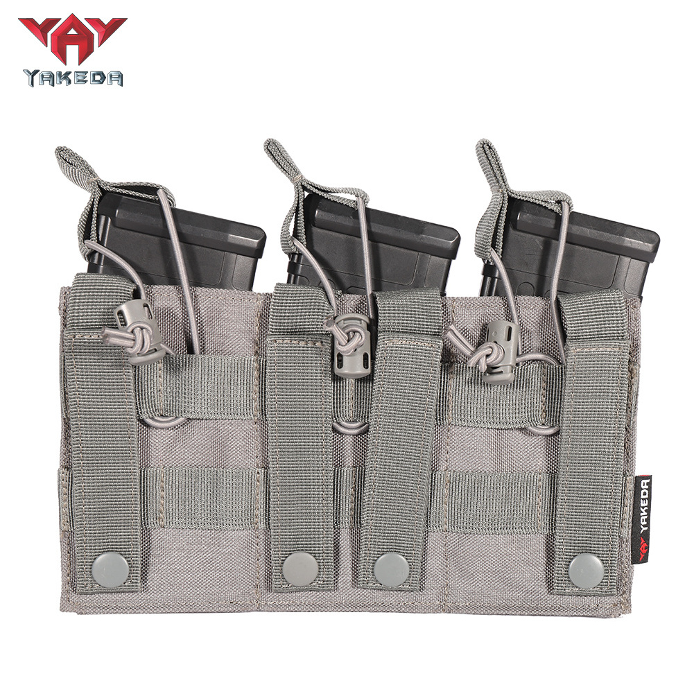 Yakeda Triple Magazine Pouch Tactical Holder Small Bag Kangaroo Outdoor Combat Training Mag Pouch Tactical Holster