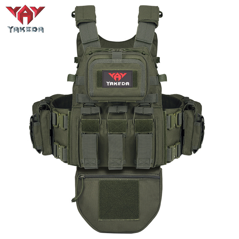 Yakeda Chaleco Tactico Camouflage Safety Vest Molle Pouch Outdoor Combat Training Plate Carrier Quick Release Tactical Vest