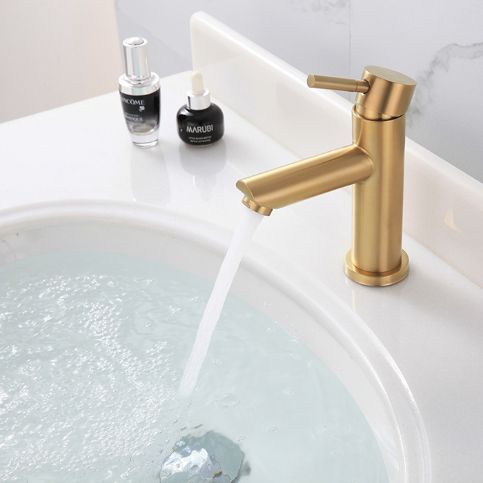 Luxury Deck Mounted Wash Basin Taps 304 Stainless Steel Bathroom Face Basin Faucet Wash Gold Basin Sink Faucets