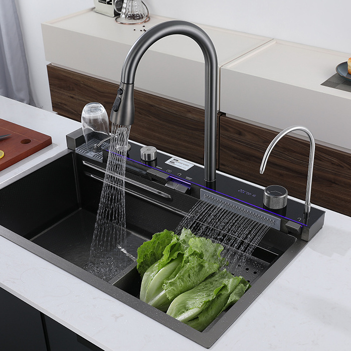 Multifunction Luxury Kitchen Sink Faucet Kitchen Sink Taps Faucet Kitchen Tap Sink Faucet with Cup Vegetable Washer