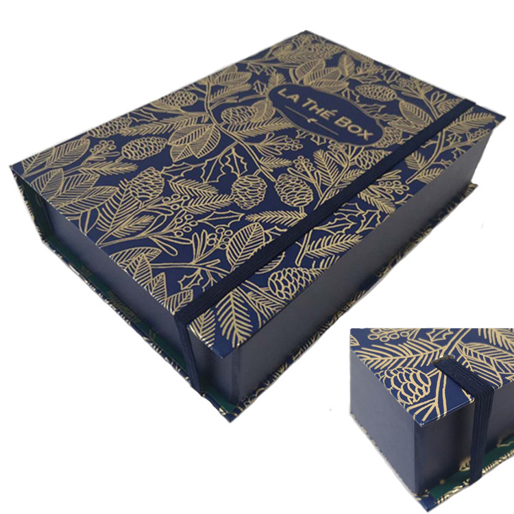 Custom logo luxury fake book shape style folding paper gift box