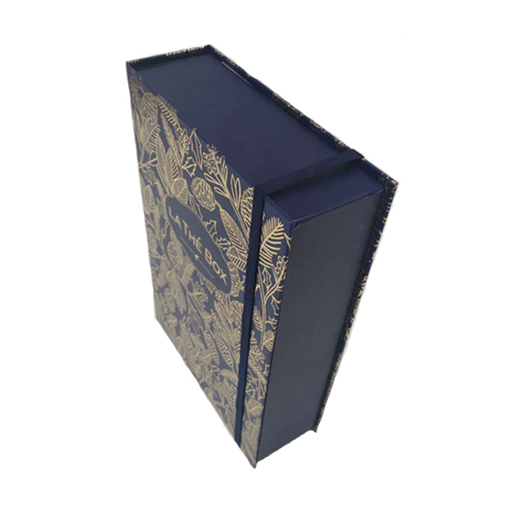 Custom logo luxury fake book shape style folding paper gift box