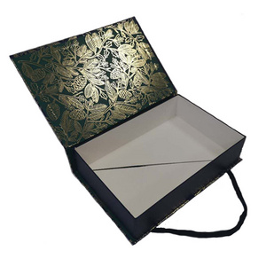 Custom logo luxury fake book shape style folding paper gift box