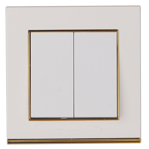 YAKI New Arrival Pc Wall Switch 1 Gang 2 Way Light Switch Golden-Plated Frame For Hotel Smart Electrical Lighting Outlet Switch