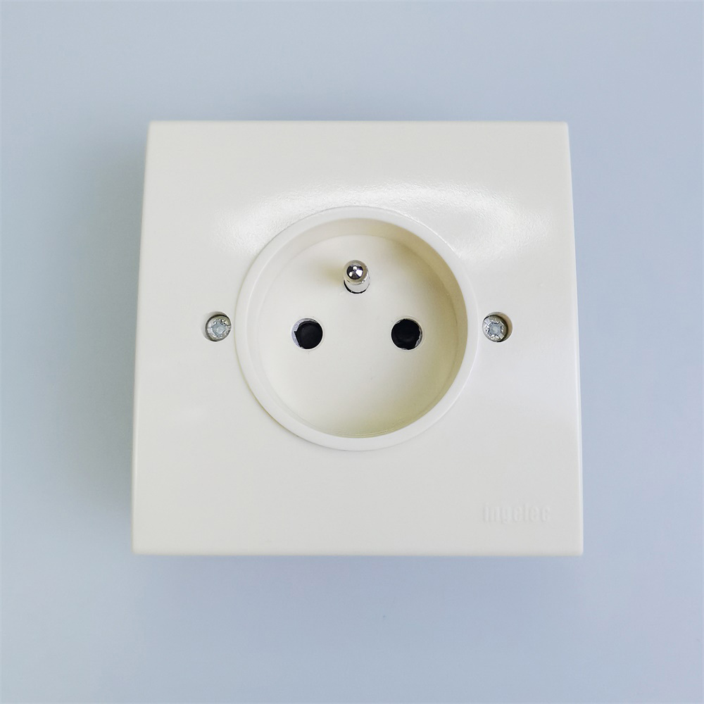 Ingelec Brand Universal Switch and Socket Wholesale Custom Home Hotel Use Switch Socket White Electrical Wall Switches Sockets