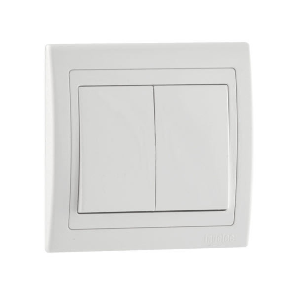 Ingelec New Design European UK US Standards Switch Button Light Wall Switches Two Gang One Way Switches Wholesale Custom