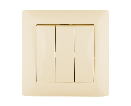 YAKI Brand CE Decorative Outlets And Switches European Standard Modular Switch Plates 3 Gang 3 Way 2 Way Wall Light Switch