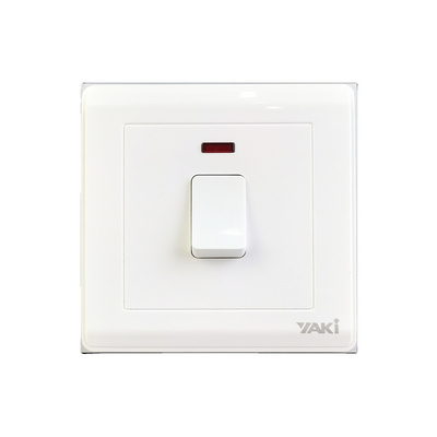 YAKI White Water Heater Switch Very Popular High Power Control Air Conditioner Water Heater Switch UK Standard 20A Wall Switch