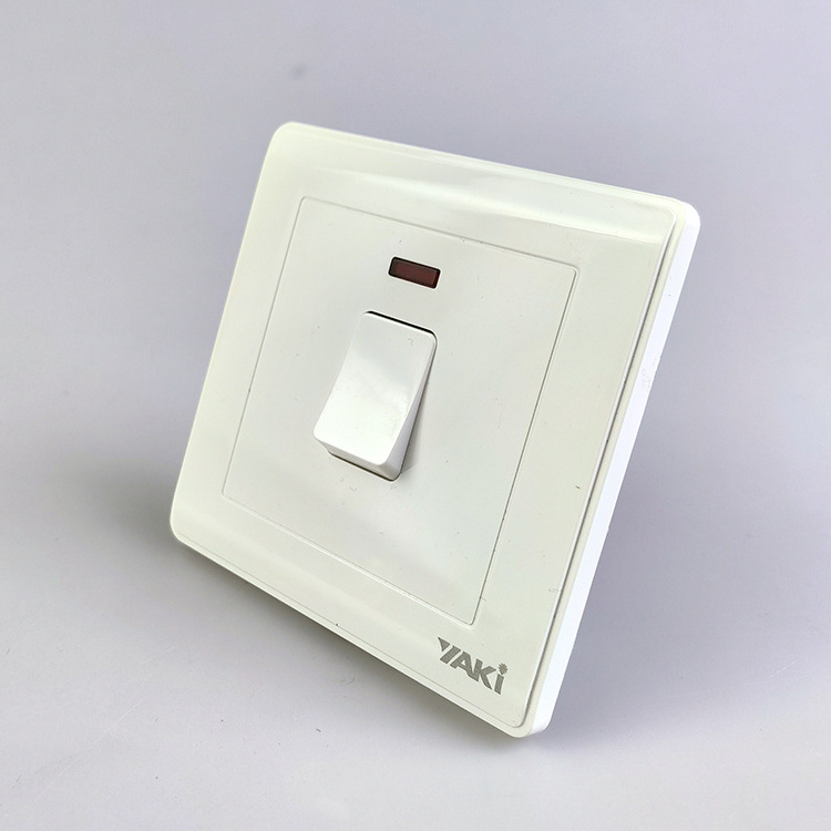 YAKI White Water Heater Switch Very Popular High Power Control Air Conditioner Water Heater Switch UK Standard 20A Wall Switch