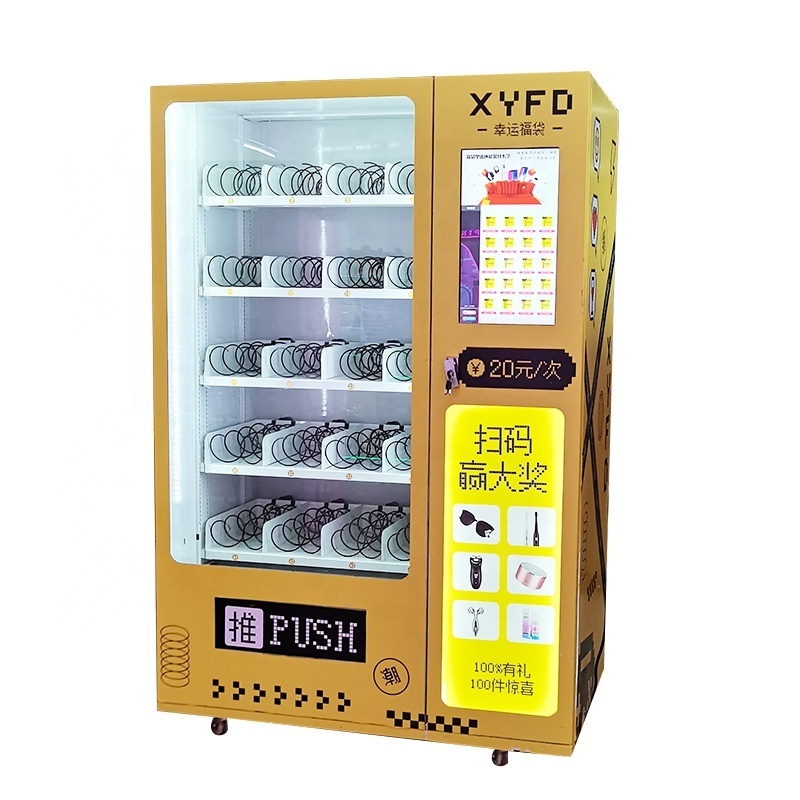 Pink Yellow Lipgloss Automatic Store Beauty Vending Machine Touch Screen/Custom Vendor Machine/Vending Machine Vendors