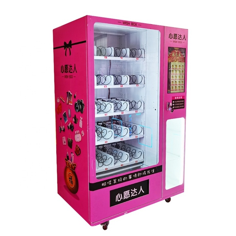 Pink Yellow Lipgloss Automatic Store Beauty Vending Machine Touch Screen/Custom Vendor Machine/Vending Machine Vendors