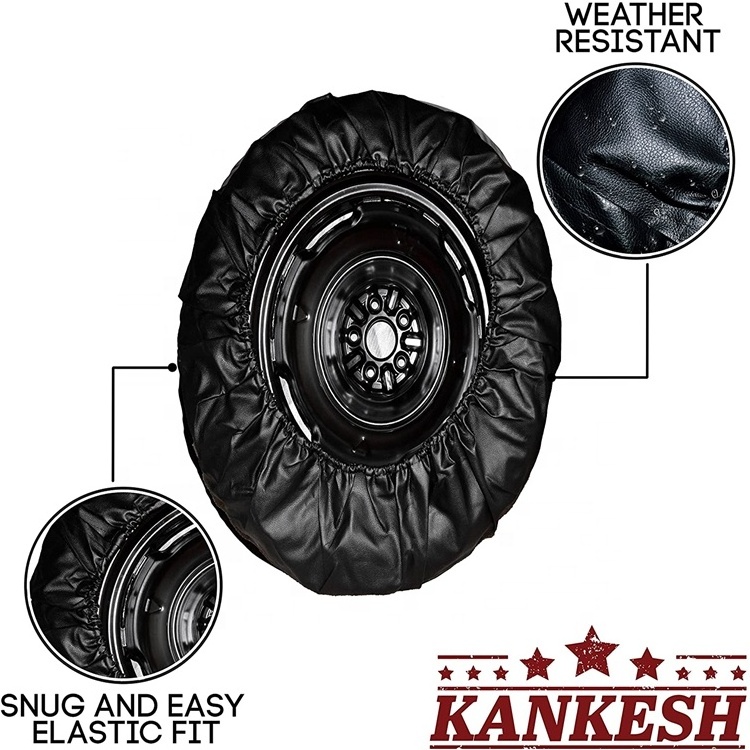 Customized Oxford Automobile Tyre Cover Vehicle Wheel Protector Waterproof UV-anti Spare Tire Cover