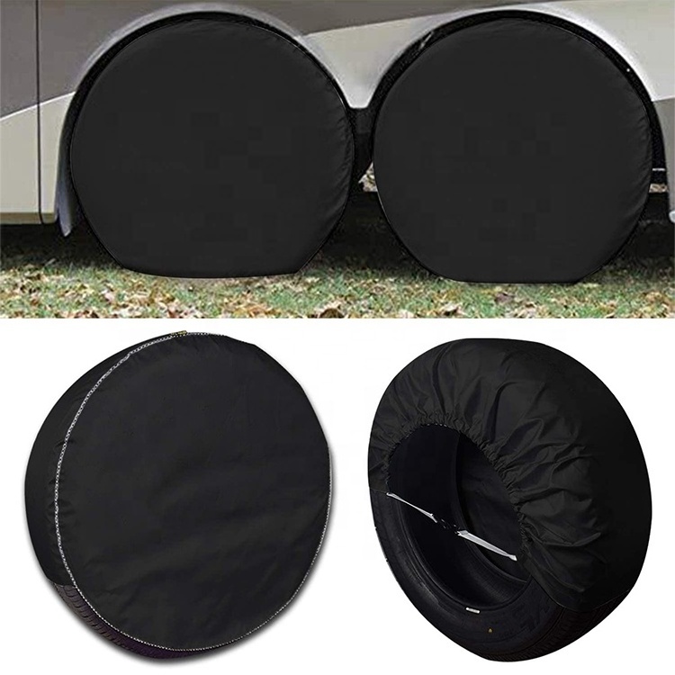 Customized Oxford Automobile Tyre Cover Vehicle Wheel Protector Waterproof UV-anti Spare Tire Cover