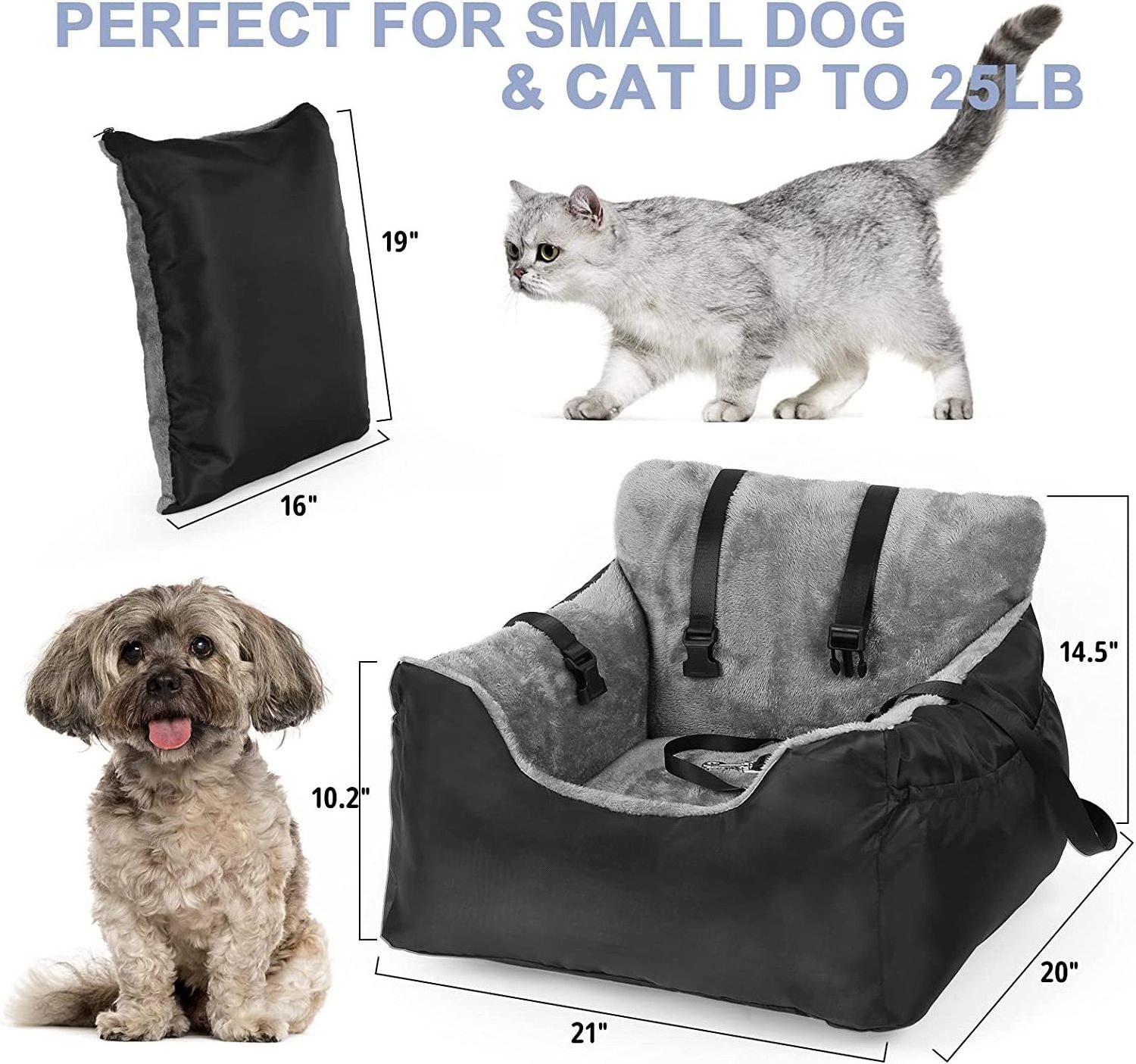 pet travel car seat colorful soft warm cushion portable car seat pet booster seat dog bed